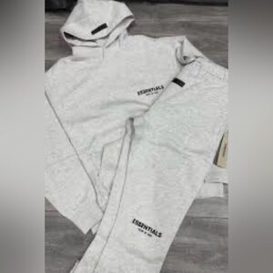 Essentials Unisex  Light Gray Med-Joggers. Hoodie small -(run large)